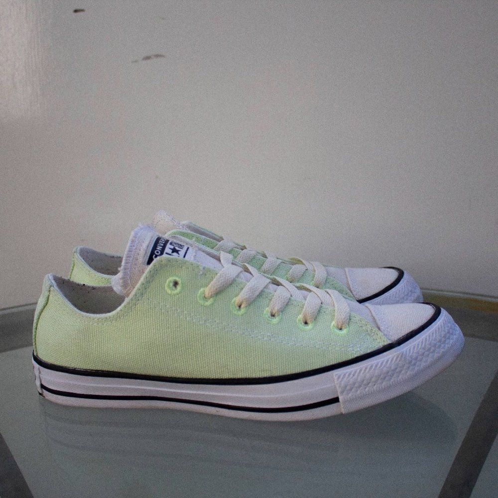 CONVERSE CHUCK TAYLOR All STAR LOW RENEW 'Barely Volt' Cotton‎ Men 5.5 / Wo 7.5